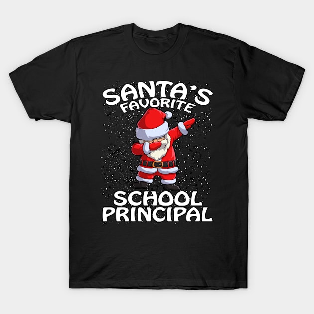 Santas Favorite School Principal Christmas T-Shirt by intelus